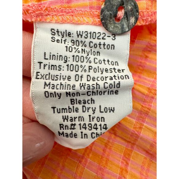 Johnny Was Orla Cotton Shirt Dress PeachPink Vintage Look XS Feminine Embroidery - Picture 10 of 13